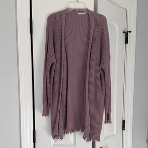 Purple Knit Cardigan- Womens M
